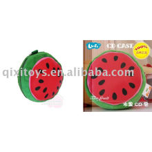 CD-Hülle mit Wassermelone, CD-Halter aus Plüsch und ausgestopften Früchten